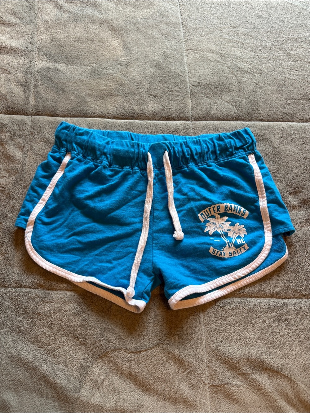 Outer Banks Blue Women's Drawstring Beach Shorts